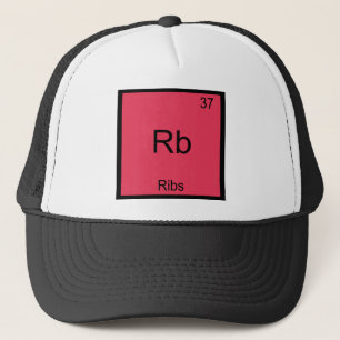 Casquette Rb - symbole d'élément de chimie de nervures dr