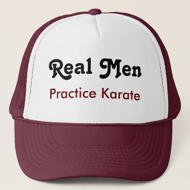 Casquette Real Men Pratiquer le karaté (Devant)
