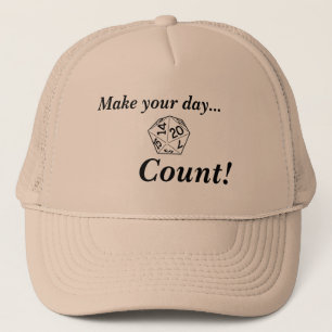 Casquette Réalisez votre comptage de jour avec d20
