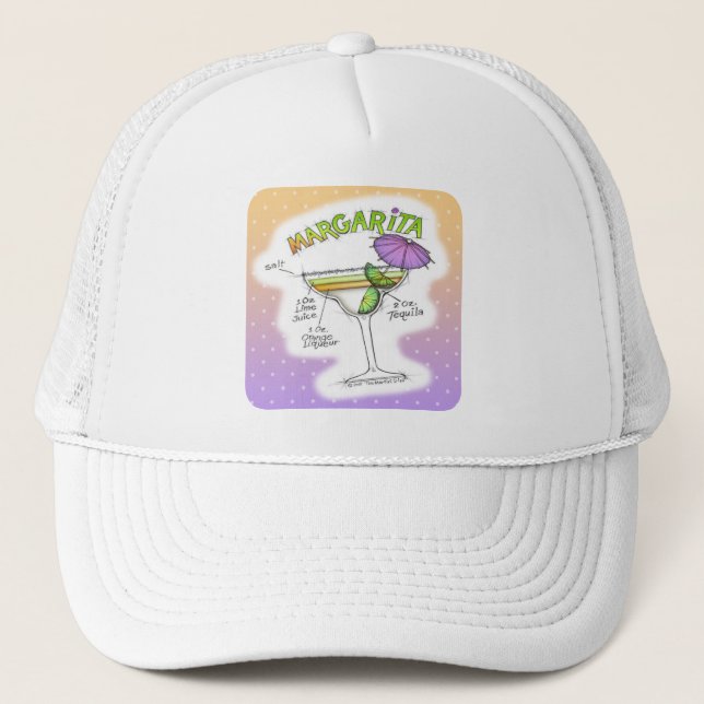 CASQUETTE RECETTE DE MARGARITA ART COCKTAIL (Devant)