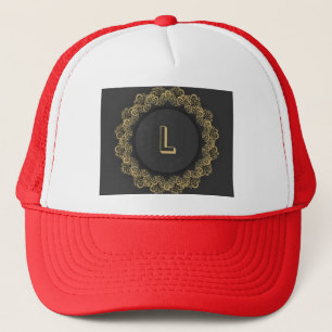 Casquette Recherche de l'initiale L imprimée en monogramme r