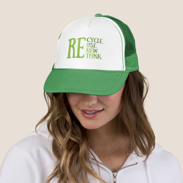 Casquette Recycler réduire la réutilisation renouveler repen (En situation)