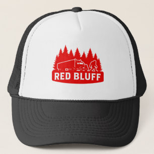 Casquette Red Bluff Bigfoot Semi-Camion et Silhouette de For