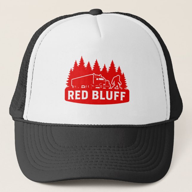 Casquette Red Bluff Bigfoot Semi-Truck & Forest Silhouette (Devant)
