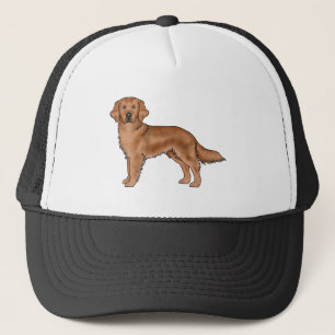 Casquette Red Mahogany Golden Retriever mignon dessin de chi