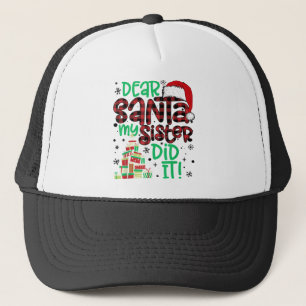 Casquette Red Plaid Santa Hat Correspondance Cher Père Noël