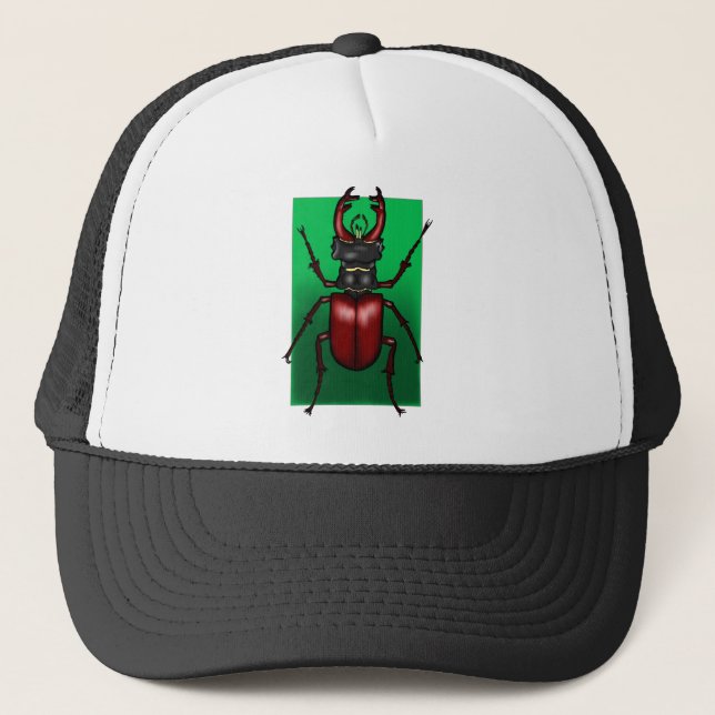 Casquette Red Stag Beetle Illustration (Devant)
