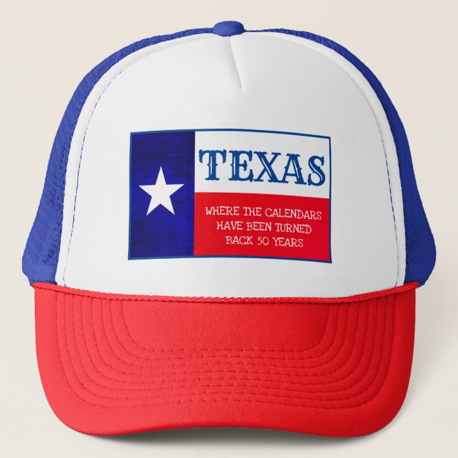 Casquette Red State Texas Retour 50 ans Trucker Chapeau (Devant)