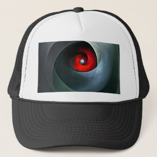 Casquette Red Swirl Artistique moderne Art Abstrait Motif #1