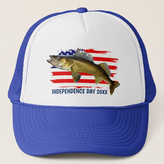 Casquette Red, White and Blue Walleye Pike   (Devant)