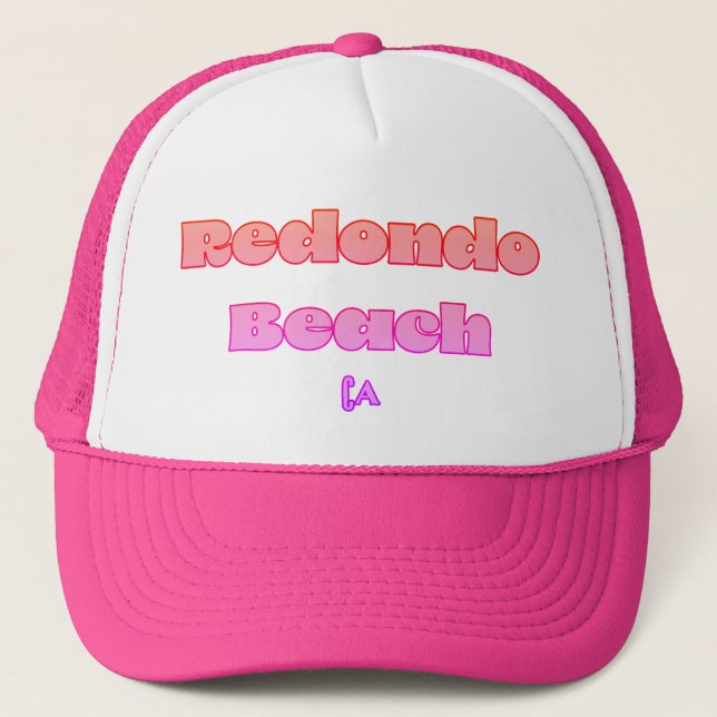 Casquette Redondo Beach CA rose (Devant)