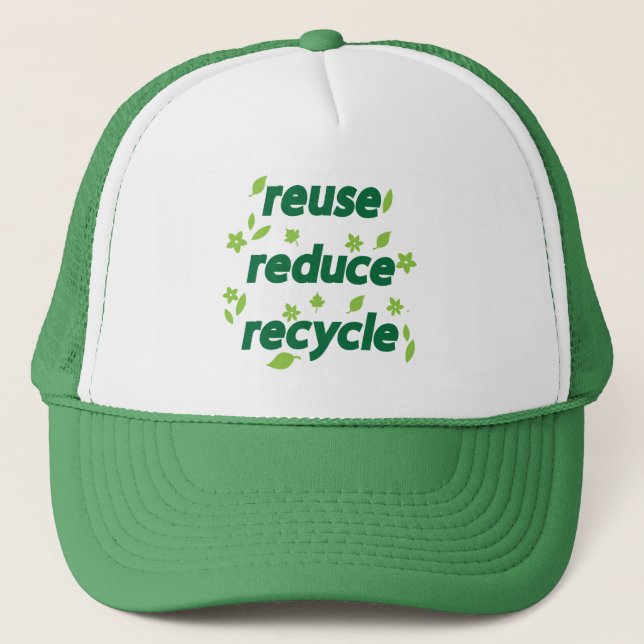 Casquette Réduire la réutilisation du recyclage (Devant)