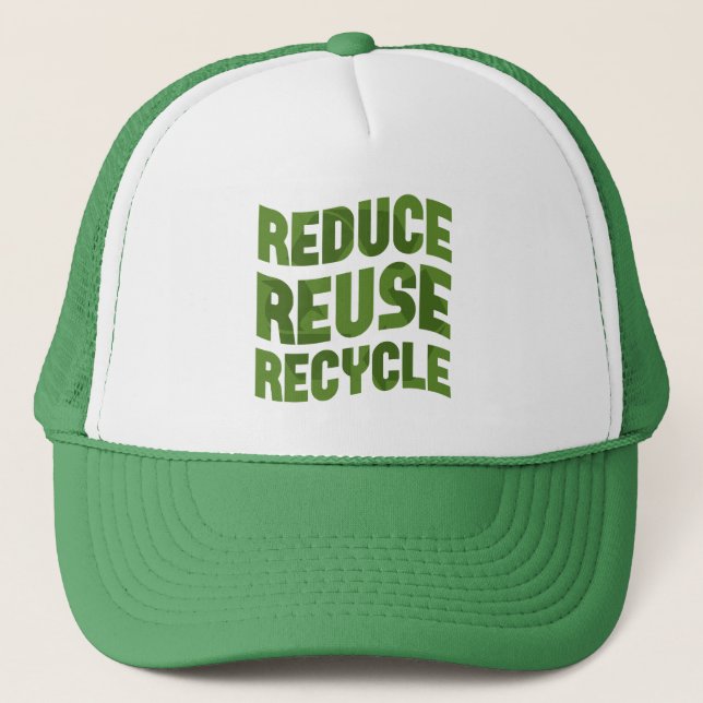 Casquette Réduire la réutilisation du recyclage (Devant)