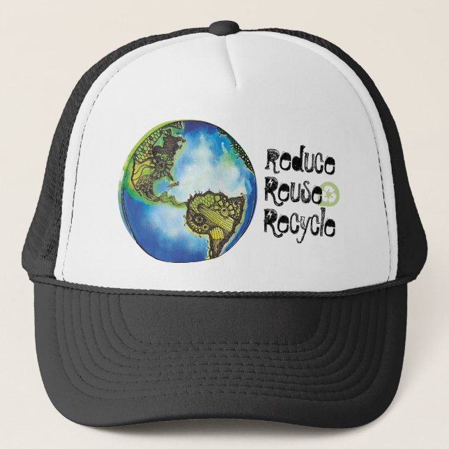 Casquette Réduisez. La réutilisation, réutilisent (Devant)