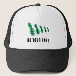 Casquette Réduisez votre empreinte de pas de carbone