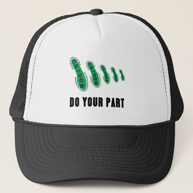 Casquette Réduisez votre empreinte de pas de carbone (Devant)