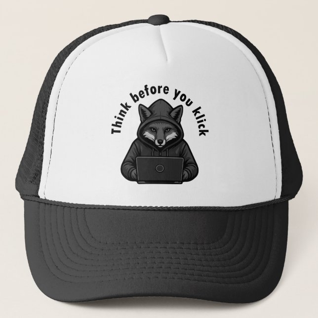 Casquette Réfléchissez avant de cliquer - Cybersécurité (Devant)