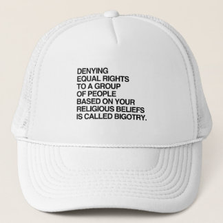 CASQUETTE REFUSER L'ÉGALITÉ DES DROITS FONDÉS SUR DES CROYAN
