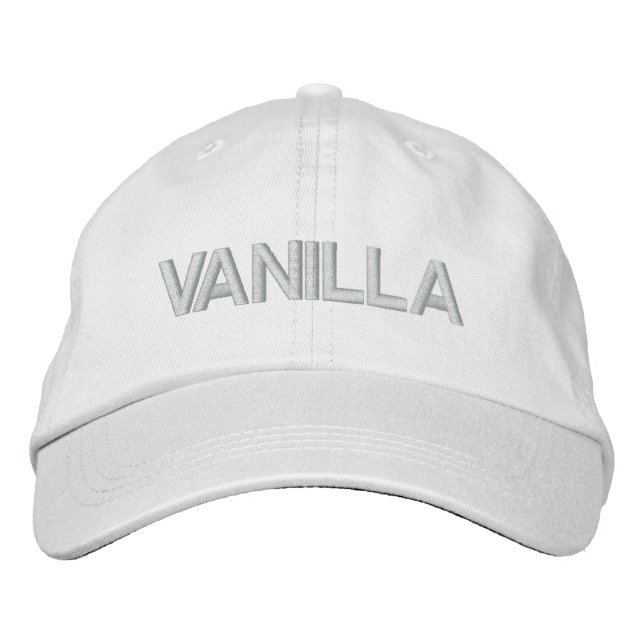 Casquette réglable personnalisé - VANILLA (Devant)