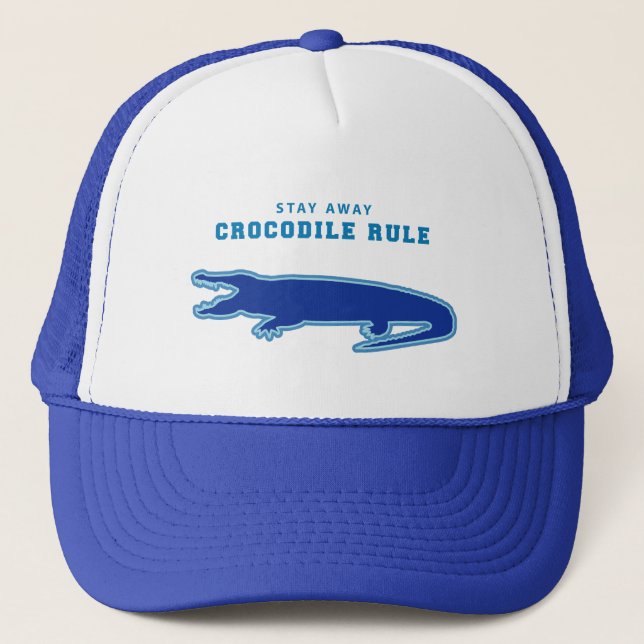 Casquette Règle du crocodile (bleu) (Devant)