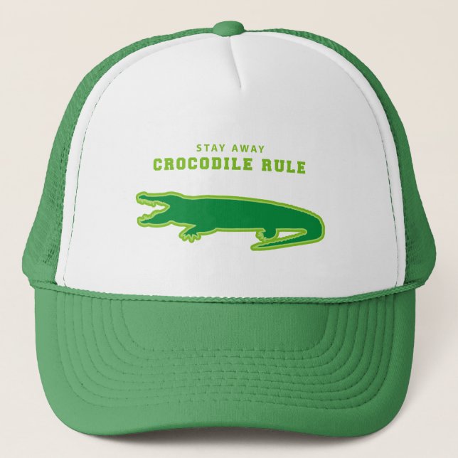 Casquette Règle du crocodile (vert) (Devant)