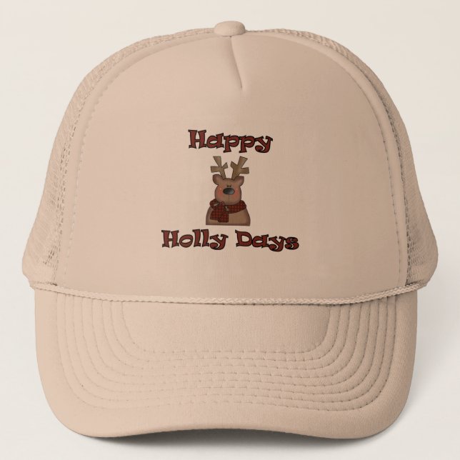 Casquette Reindeer Holly Days Tshirts et cadeaux (Devant)