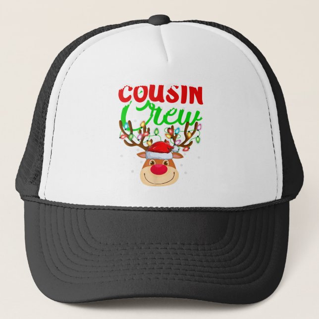 Casquette Reindeer Xmas Lights Cousin Crew Reindeer Christa (Devant)