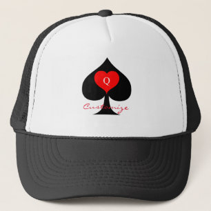 Casquette Reine noire des pique Coeur rouge Thunder_Cove