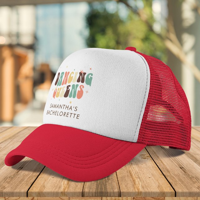 Casquette Reines de danse sur mesure pour enterrement de vie (Custom Bachelorette Party Dancing Queens Trucker Hat)