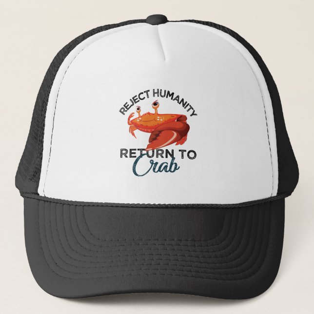 Casquette Rejeter l'humanité Retour au crabe Évolution Embra (Devant)