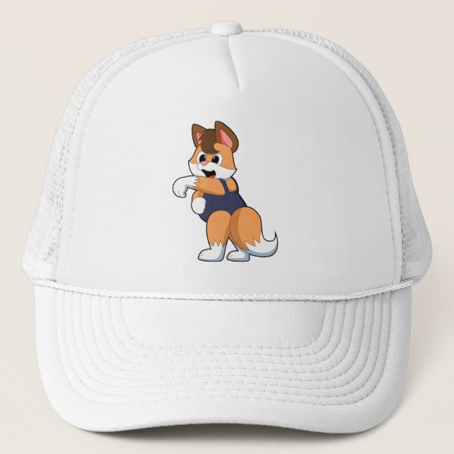 Casquette Renard à la natation avec maillot de bain (Devant)