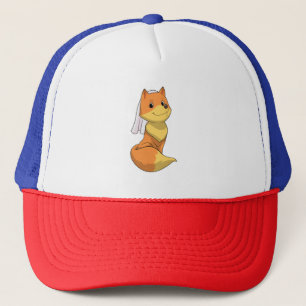 Casquette Renard en mariée avec Voile