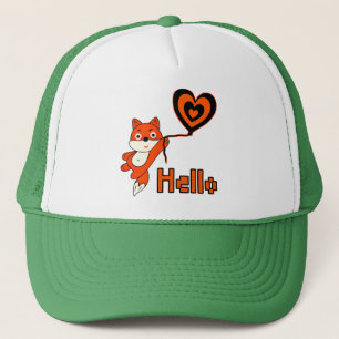 Casquette Renard orange volant
