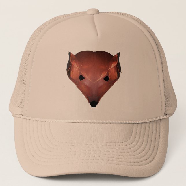 Casquette Renard rouge fractal (Devant)