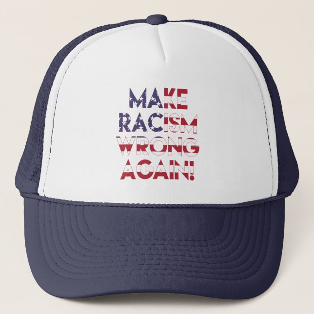 Casquette Rendez le racisme faux ! Manifestation contre Trum (Devant)