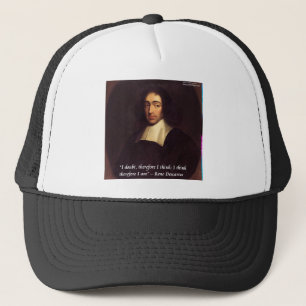 Casquette Rene Descartes Je pense donc je suis Citation