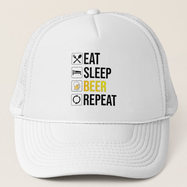 Casquette Répétition de la bière de sommeil (Devant)