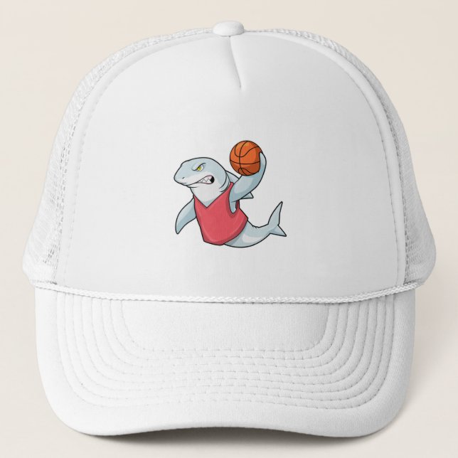 Casquette Requin aux sports avec basket-ball (Devant)
