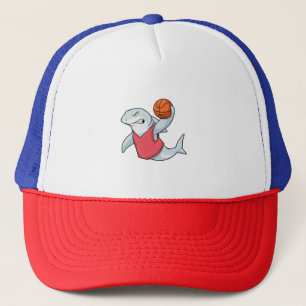 Casquette Requin aux sports avec basket-ball