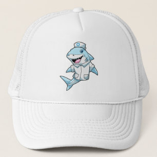 Casquette Requin comme infirmière avec manteau