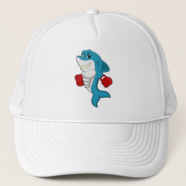 Casquette Requin en boîte avec gants de boxe (Devant)