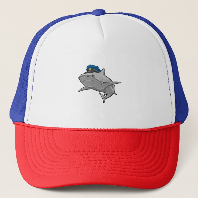 Casquette Requin en tant que policier Police (Devant)