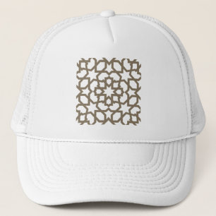 Casquette Réseau couleur or de mosaïque de la géométrie