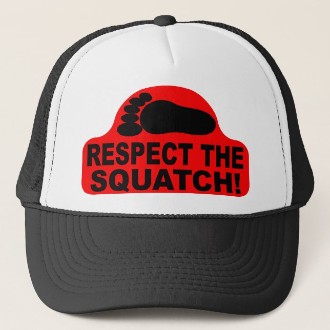 Casquette RESPECT rouge le SQUATCH ! Logo - nouveau coup (Devant)