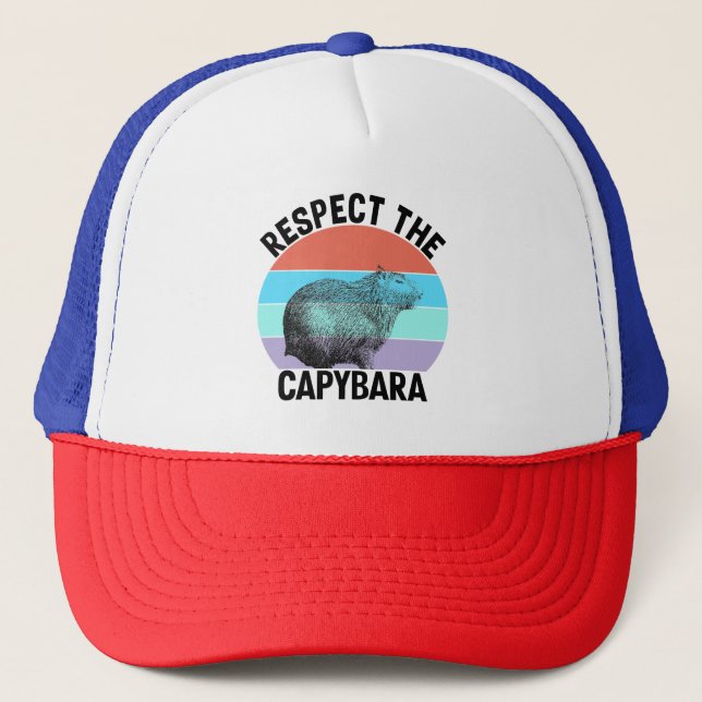 Casquette Respectez Le Capybara Drôle Rongeur Capybara (Devant)