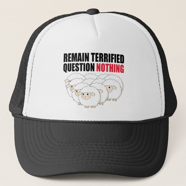 Casquette Rester Terrifié Question Rien Mouton (Devant)