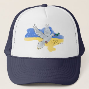 Casquette Restez avec l'Ukraine Peace Love Sunflowers Dove T