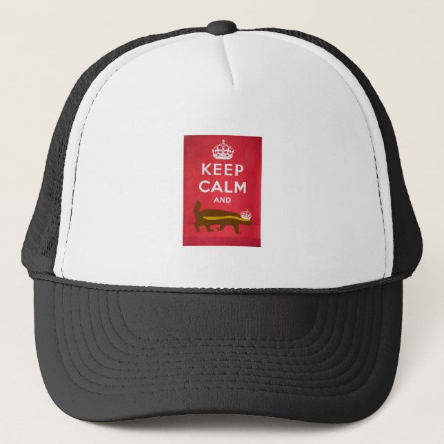 Casquette Restez calme et continuez sur Honey Badger (Devant)