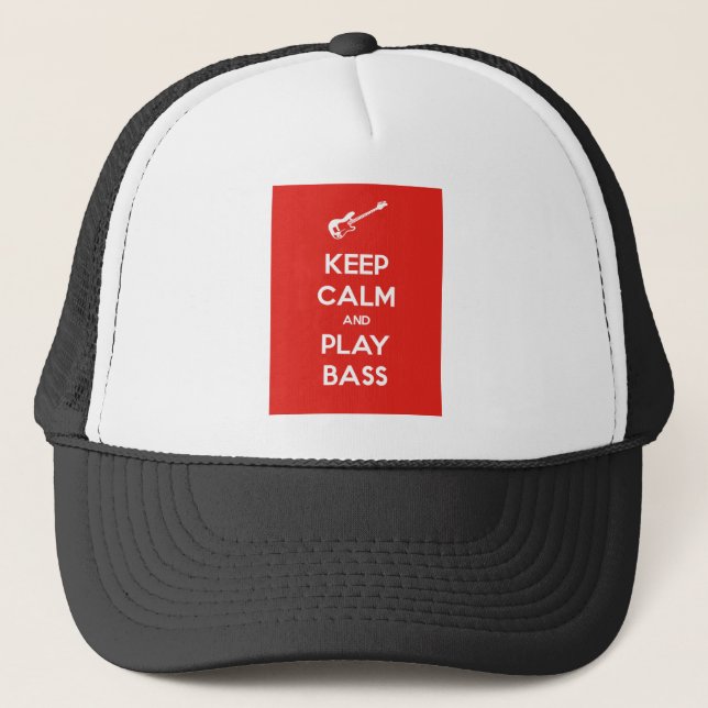 Casquette Restez calme et jouer basse (Devant)