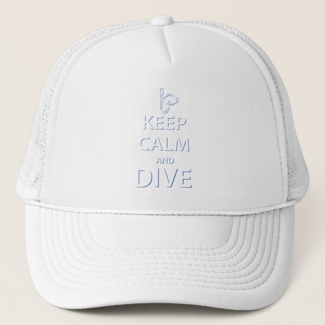 Casquette Restez calme et plongez (Devant)